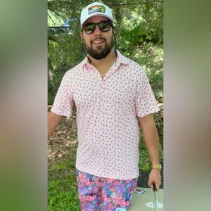 Tropical Bros Flamingo Vibes Everyday Polo